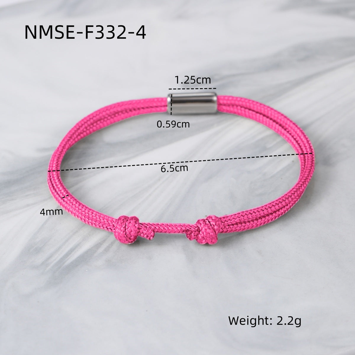 Elegant 18K Gold Plated Titanium Steel DIY Woven Adjustable Bracelet Charm Bar