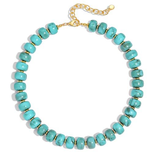 Vintage Bohemian Heart Resin Acrylic Pendant Necklace for Women