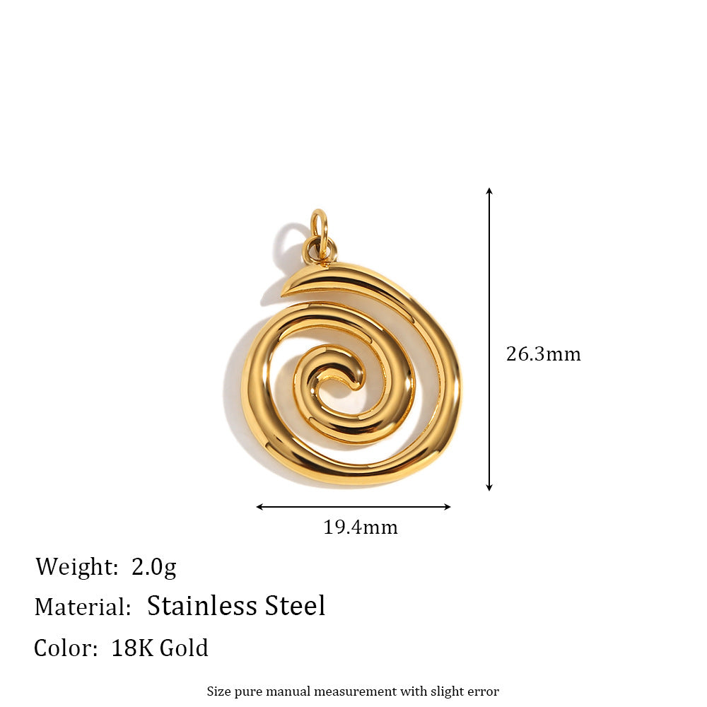 Colgante minimalista de acero inoxidable con forma de estrella, baño de oro de 18K y detalle de espejo geométrico