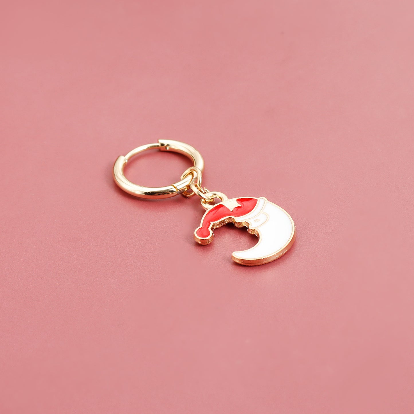 Vintage Cartoon Geometric Moon Round Zinc Alloy Plated Asymmetric Earrings for Women