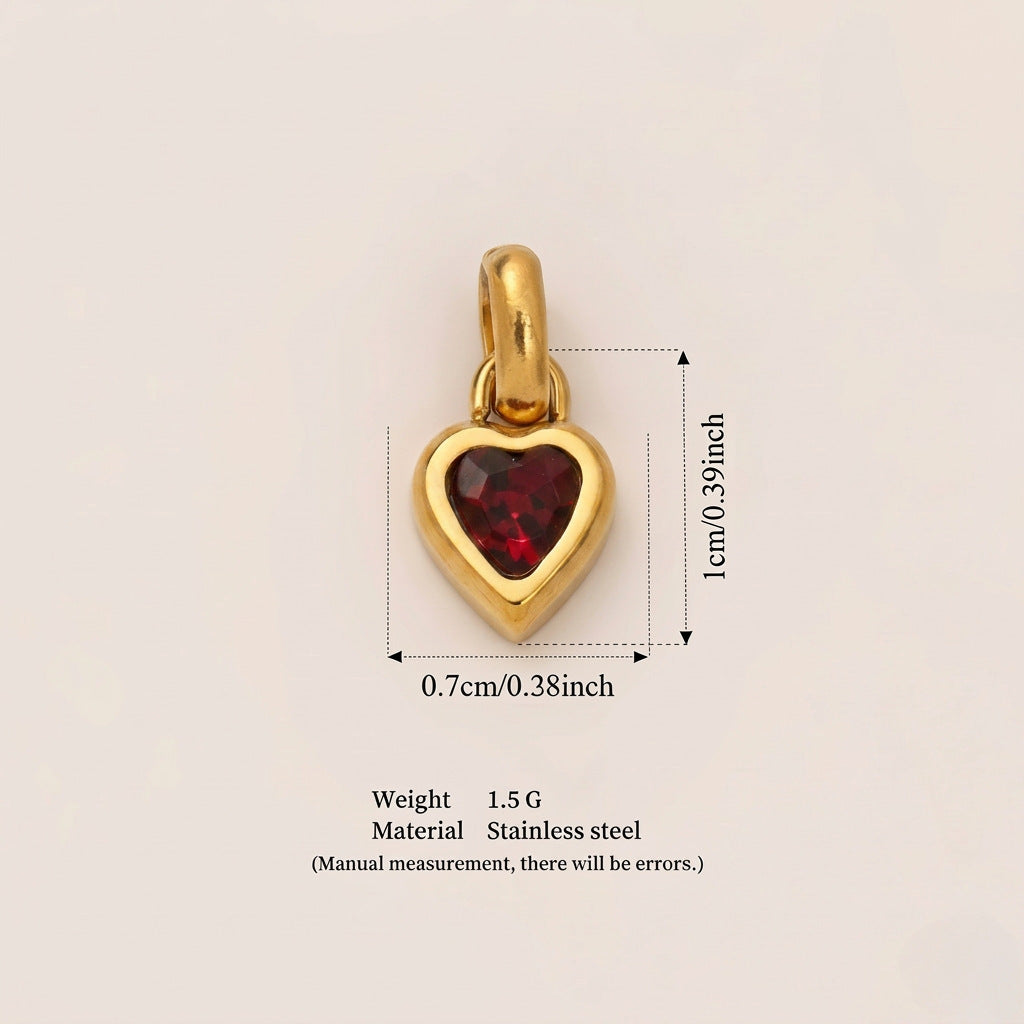 Minimalist Stainless Steel Heart Letter DIY Charm Bar Pendant Plated Necklace for Women