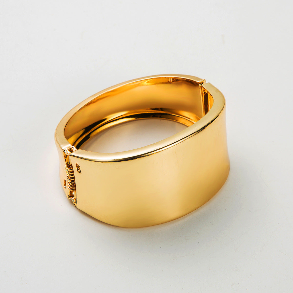 Bracciale a molla in ferro galvanizzato minimalista geometrico da donna