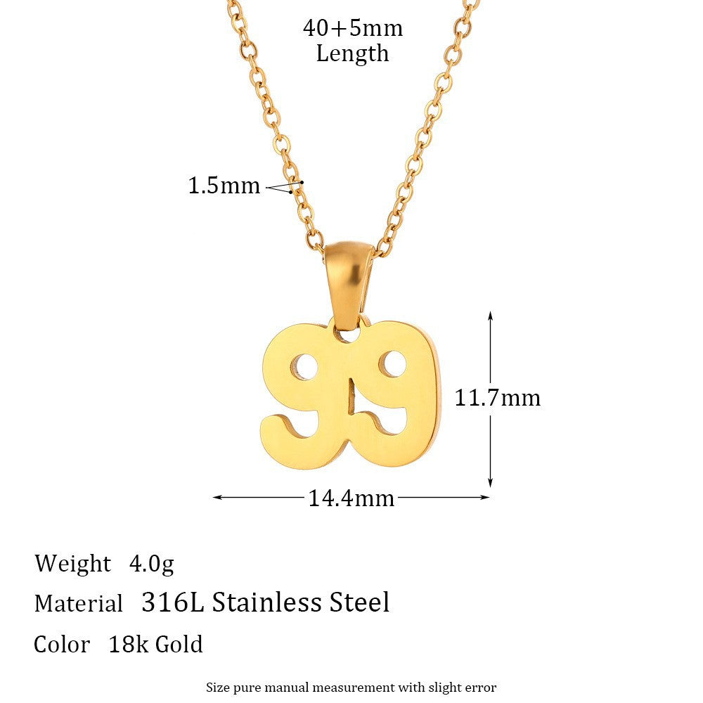 Collana Pendente Geometrica Minimalista da Donna in Acciaio Inox con Placcatura in Oro 18K e Finitura Smaltata