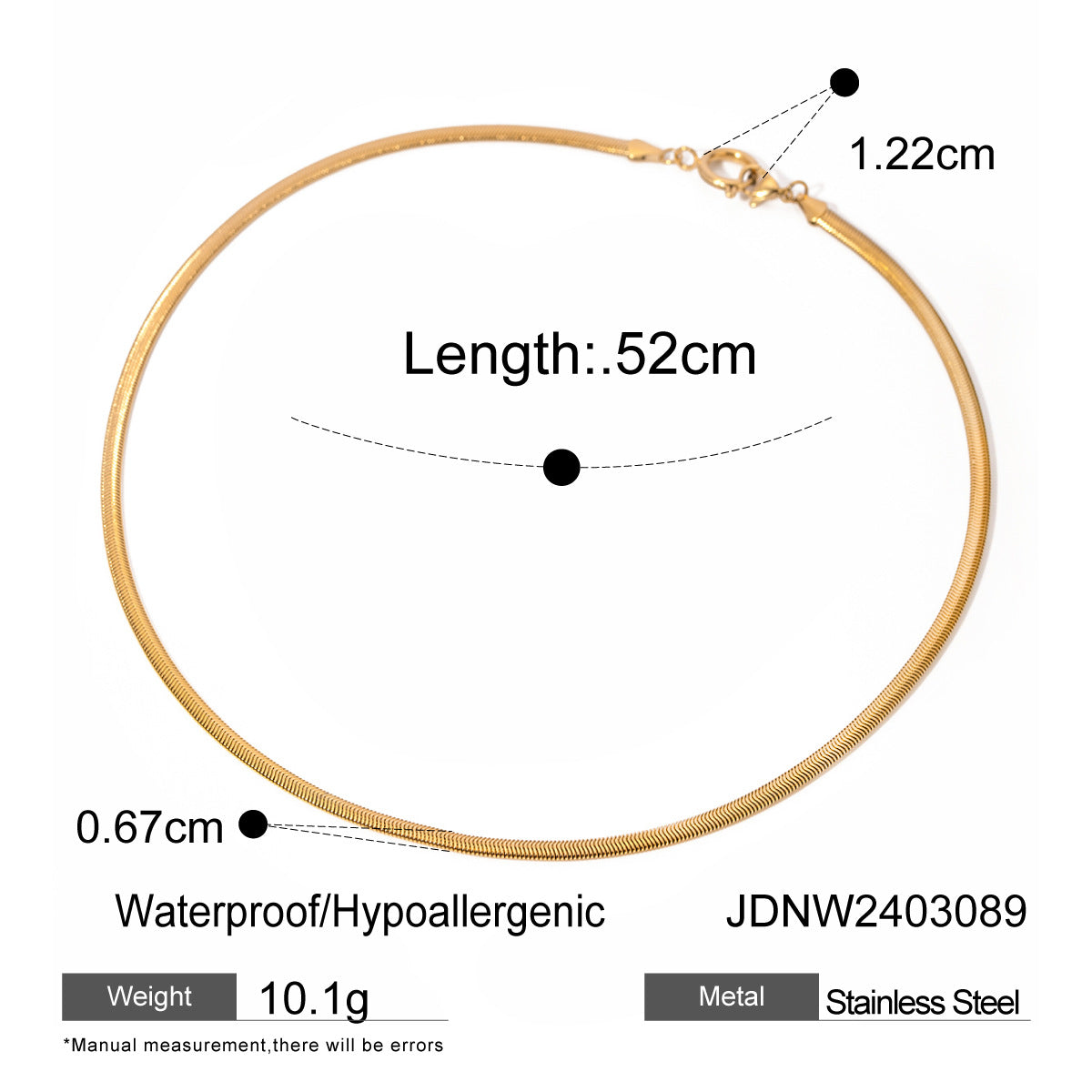 Minimalist Vintage Geometric 18K Gold Plated Stainless Steel Multi-Layer Chain Necklace for Women