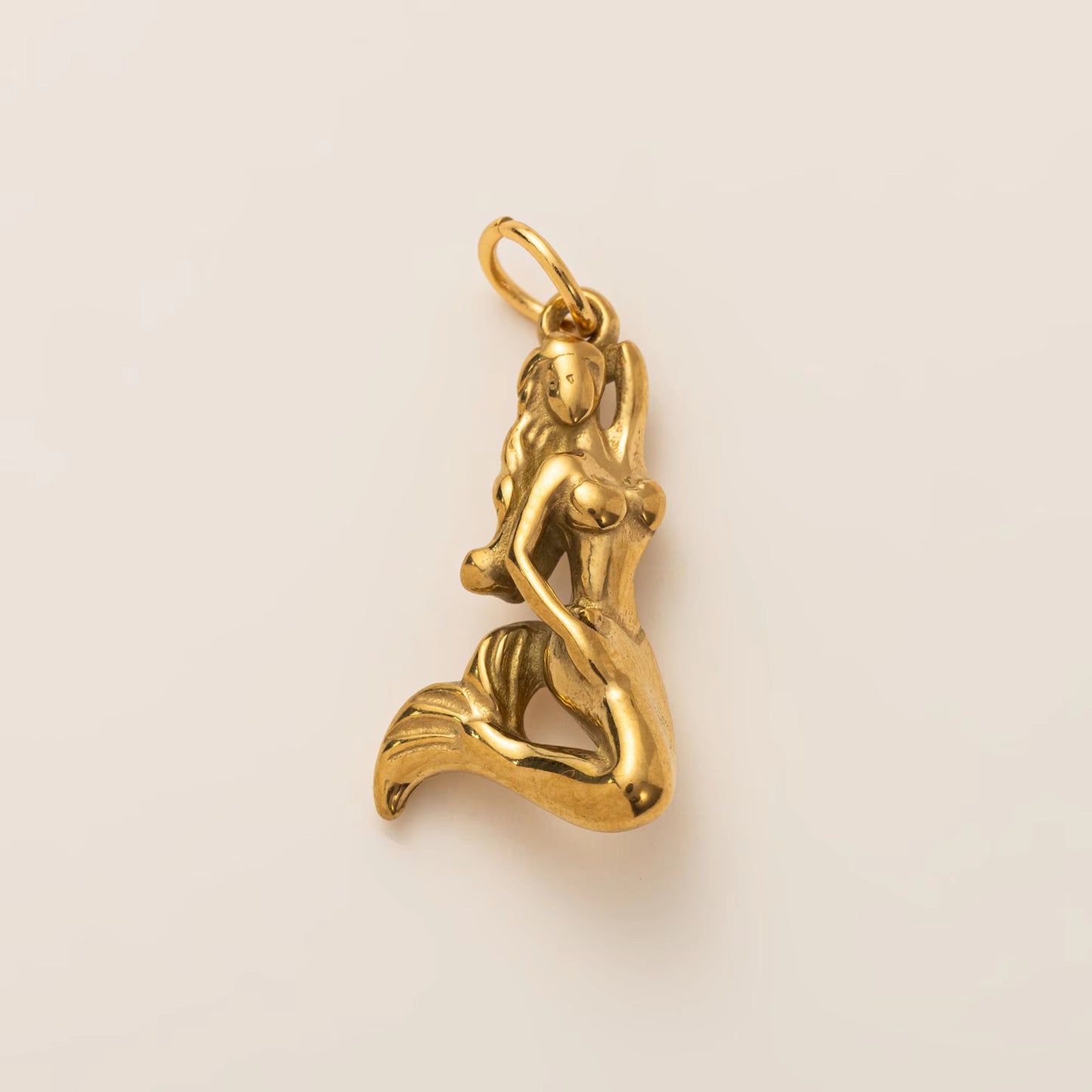 18K Gold Plated Stainless Steel Ocean Series Charm Bar Pendant