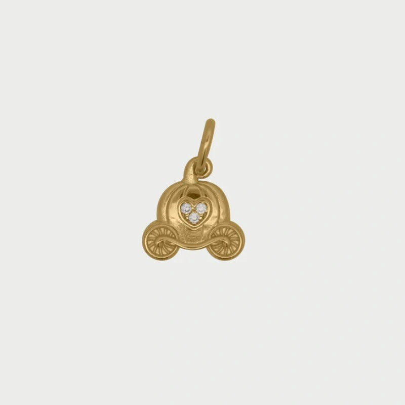 Vintage 18K Gold Plated Stainless Steel Geometric Animal Frog Mushroom Charm Bar for Women
