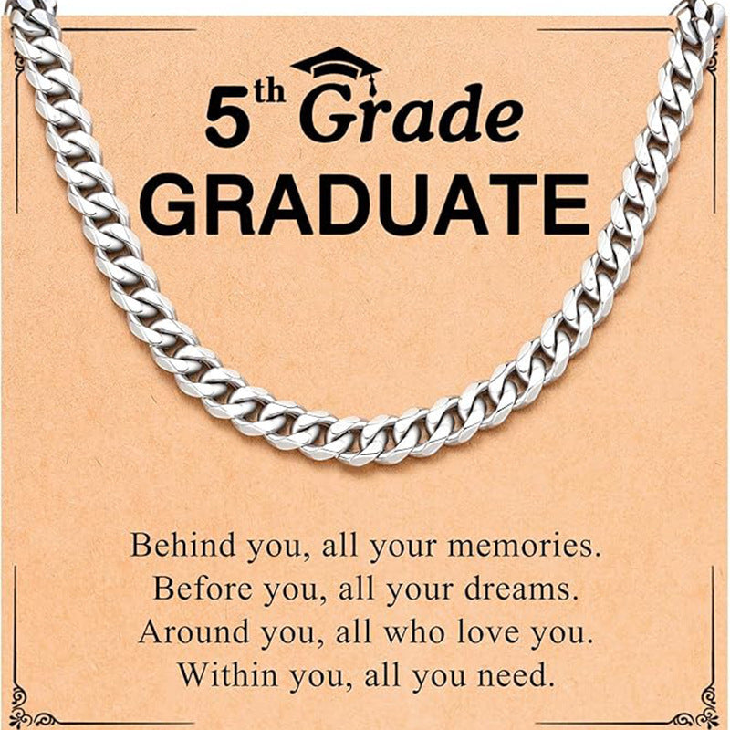 Streetwear Geometric Alloy Cuban Link Chain Necklace for Men