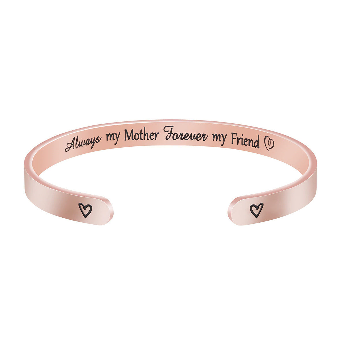 Pulsera de acero inoxidable de moda para mujer con acabado chapado, regalo ideal de Navidad, cumpleaños, Acción de Gracias para mamá