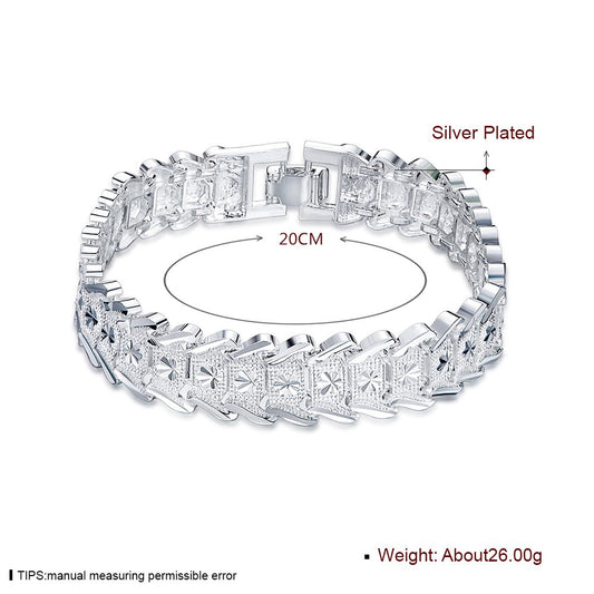 Fashionable Unisex Wide Bracelet with Plated Copper Alloy Construction for Anniversary Gifting