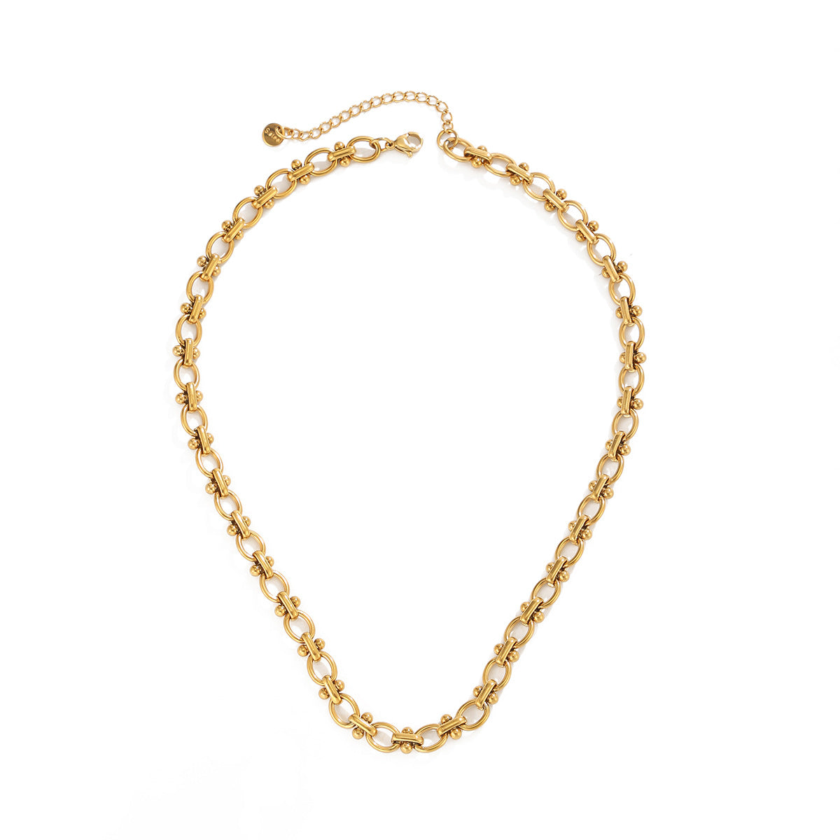 Hip-hop Punk Geometric Stainless Steel PVD Necklace for Women