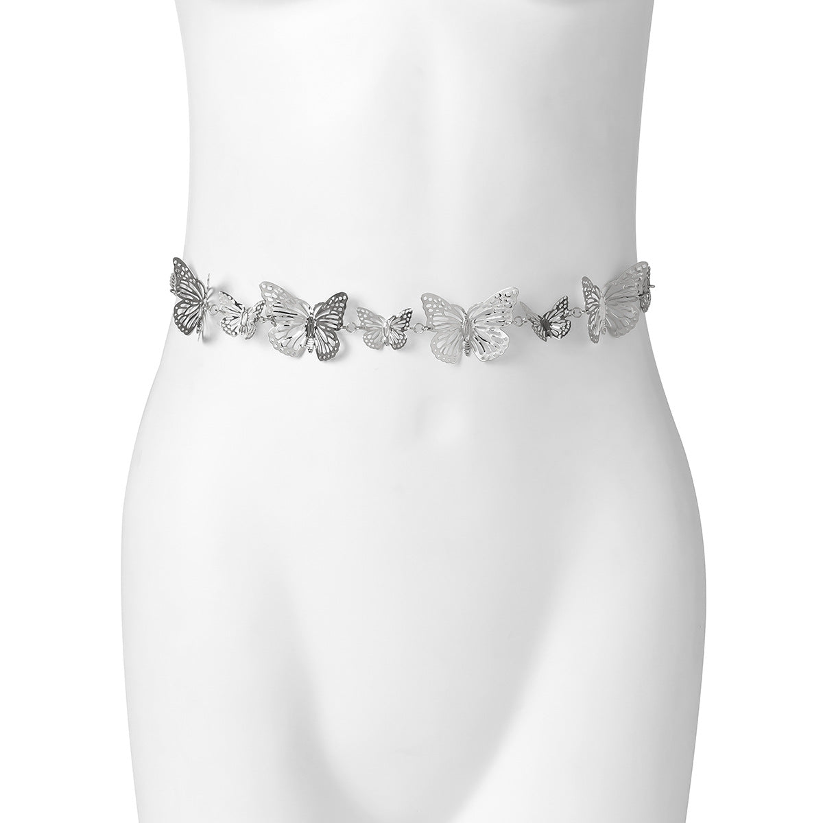 Catenina Minimalista Geometrica Punk-Style da Donna con Chiusura a Moschettone e Finitura Liscia