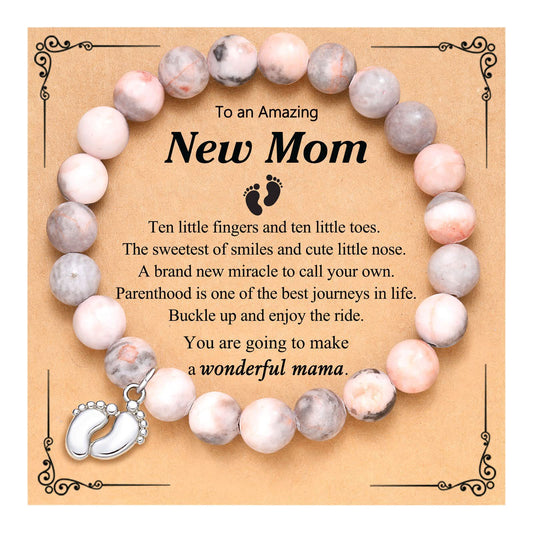 Geometric Agate Beaded Bracelet for Women