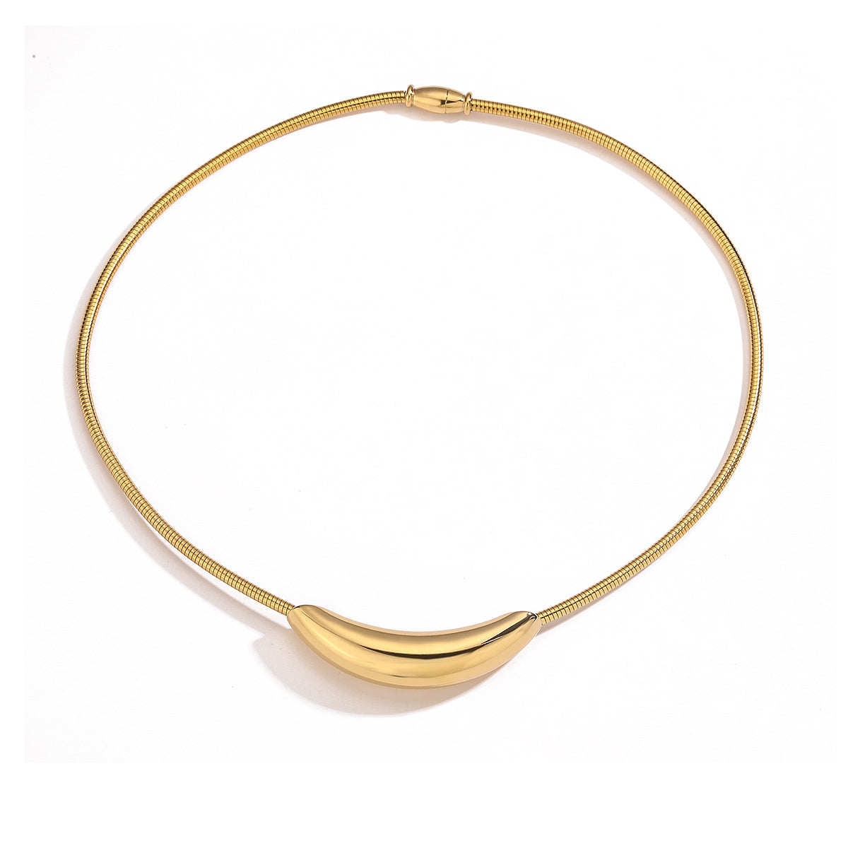 Minimalist Geometric Titanium Steel Necklace for Women with Irregular Shape Design, Fade-Resistant Fashion Pendant