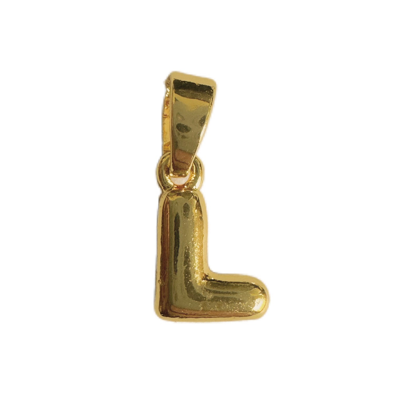 18K Gold Plated Letter Pendant Brass