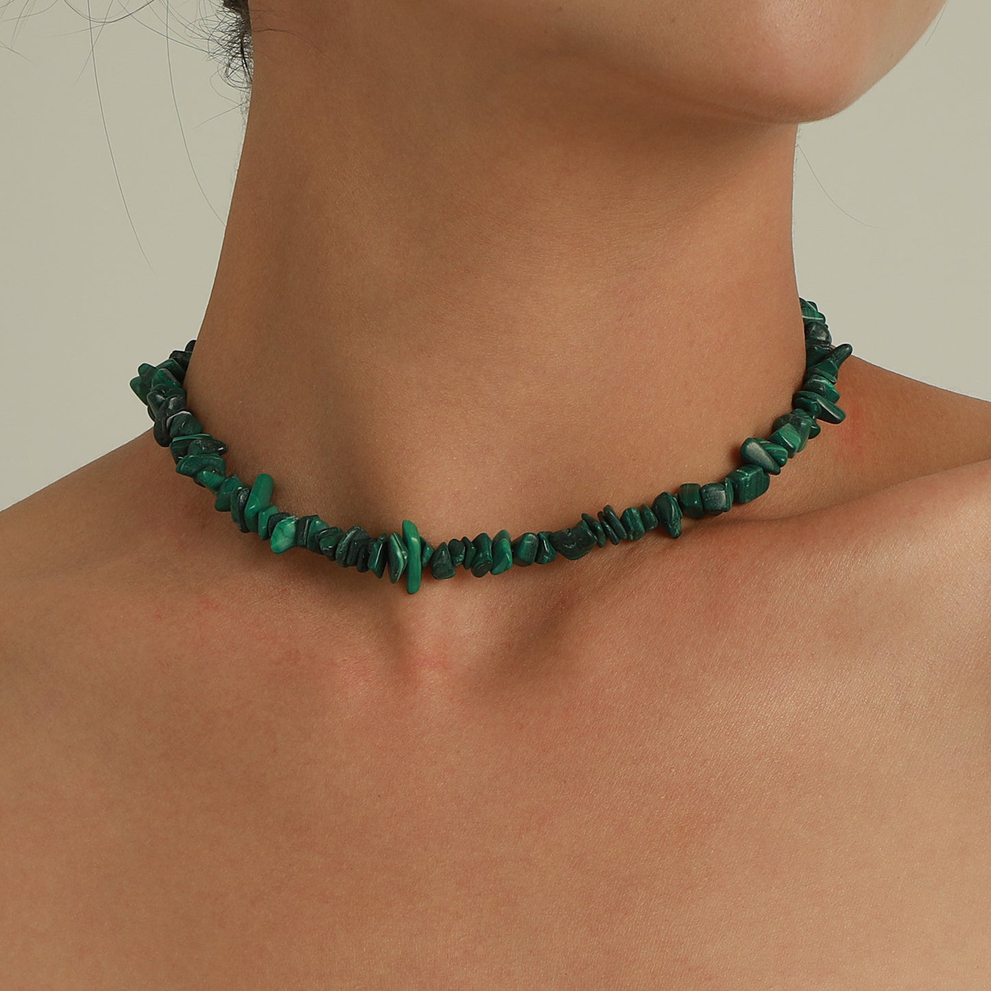 Collana Geometrica Minimalista Turchese da Donna con Cordino in Nylon