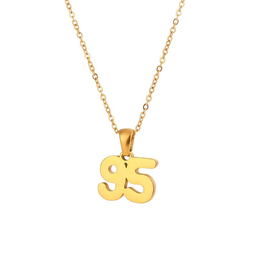 Collana Pendente Geometrica Minimalista da Donna in Acciaio Inox con Placcatura in Oro 18K e Finitura Smaltata