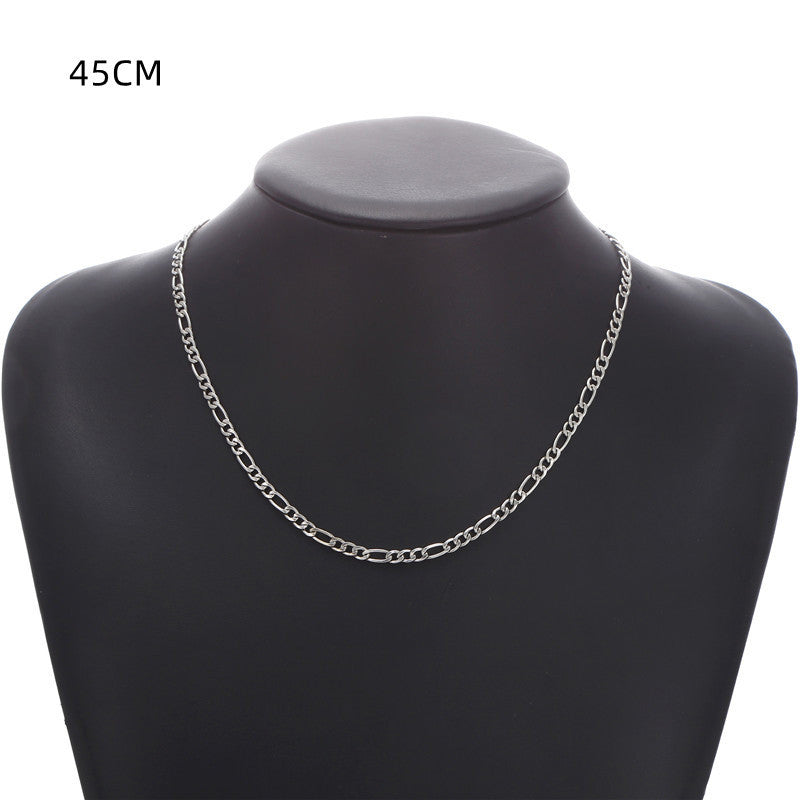 Hip-hop Minimalist Geometric Iron Plated Necklace with Alloy Pendant for Men and Women