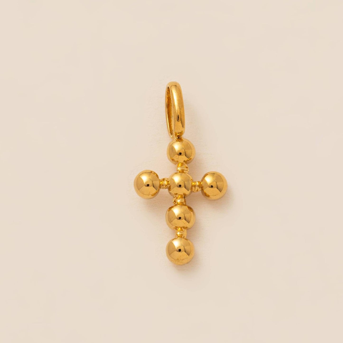 Vintage Gold Plated Stainless Steel Cross Geometric Rhinestone Charm Bar