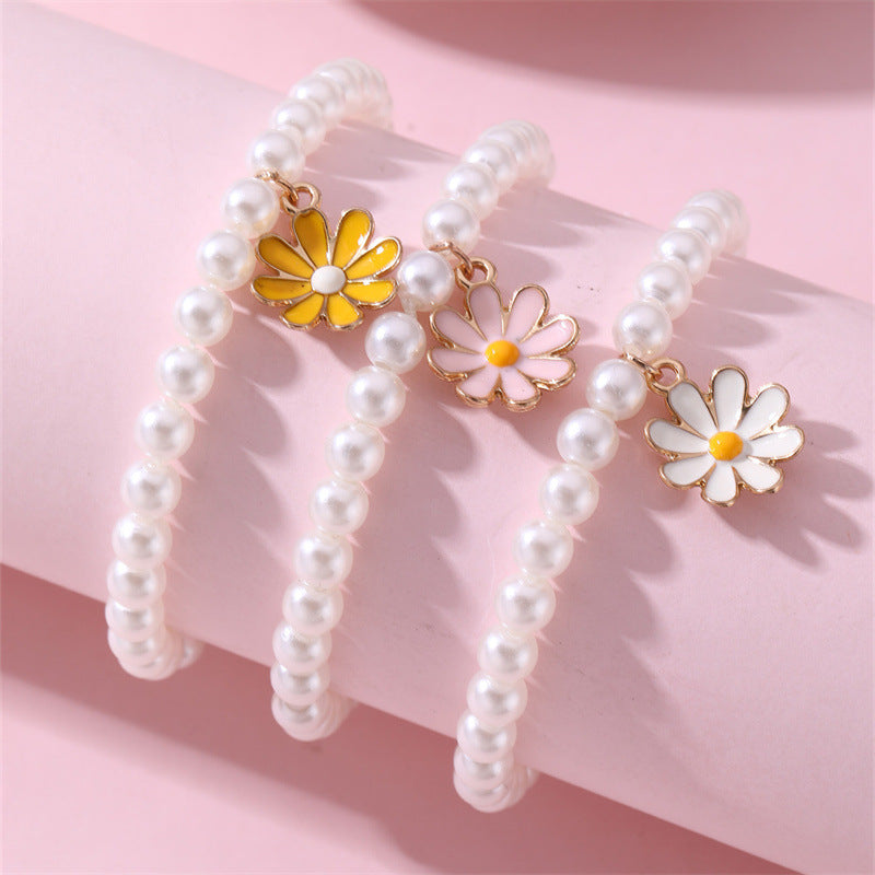Set di Braccialetti Carini per Bambini con Ciondoli a Forma di Farfalla di Perla, Margherita, Cuore e Unicorno per Bambine dai 6 ai 10 Anni