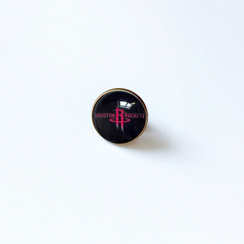 Pin de solapa metálico de equipos de baloncesto retro de la NBA - Insignia con gema vintage - Broche de Kobe Curry - Regalo para fans - Unisex