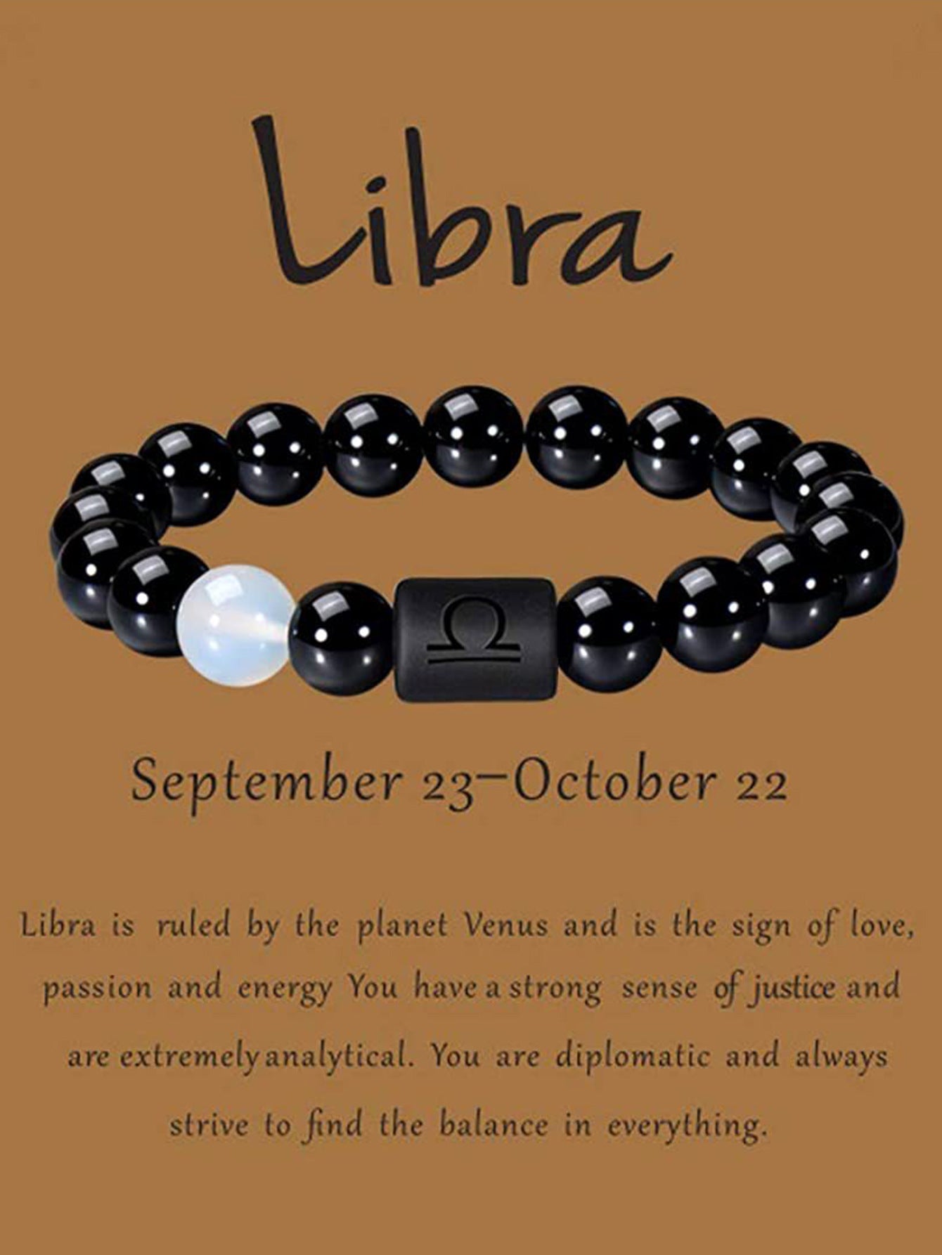 Unisex Natural Stone Zodiac Beaded Bracelet