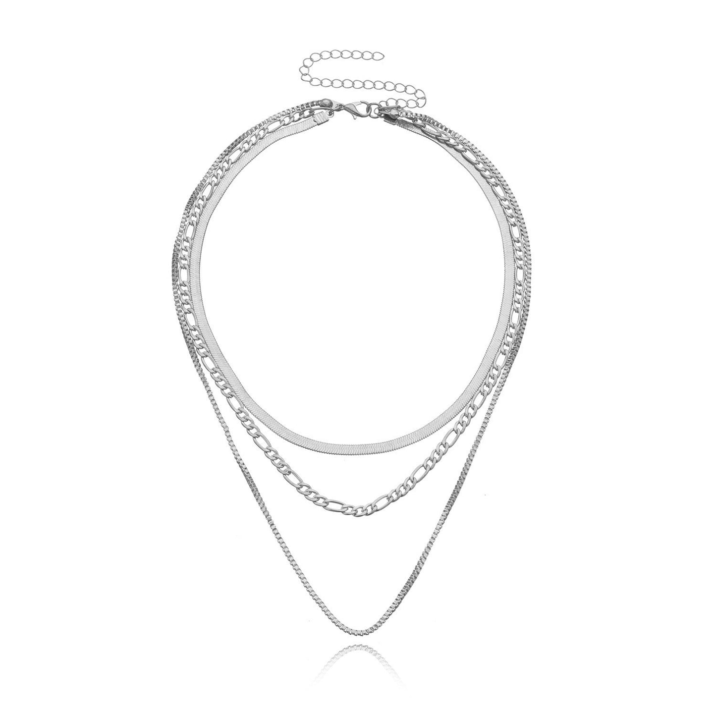 Geometric Punk Metal Blade Chain Necklace for Women - Fashion Minimalist Short Pendant Jewelry