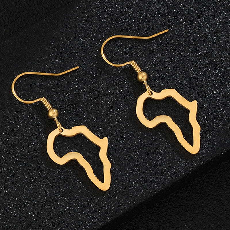 Pendientes de Acero Inoxidable Dorados Geométricos para Mujer - Estilo Casual de Moda, Regalo para Ella