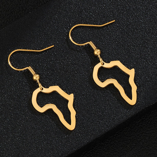 Orecchini da donna in acciaio inossidabile dorato geometrico - Stile casual alla moda, regalo per lei