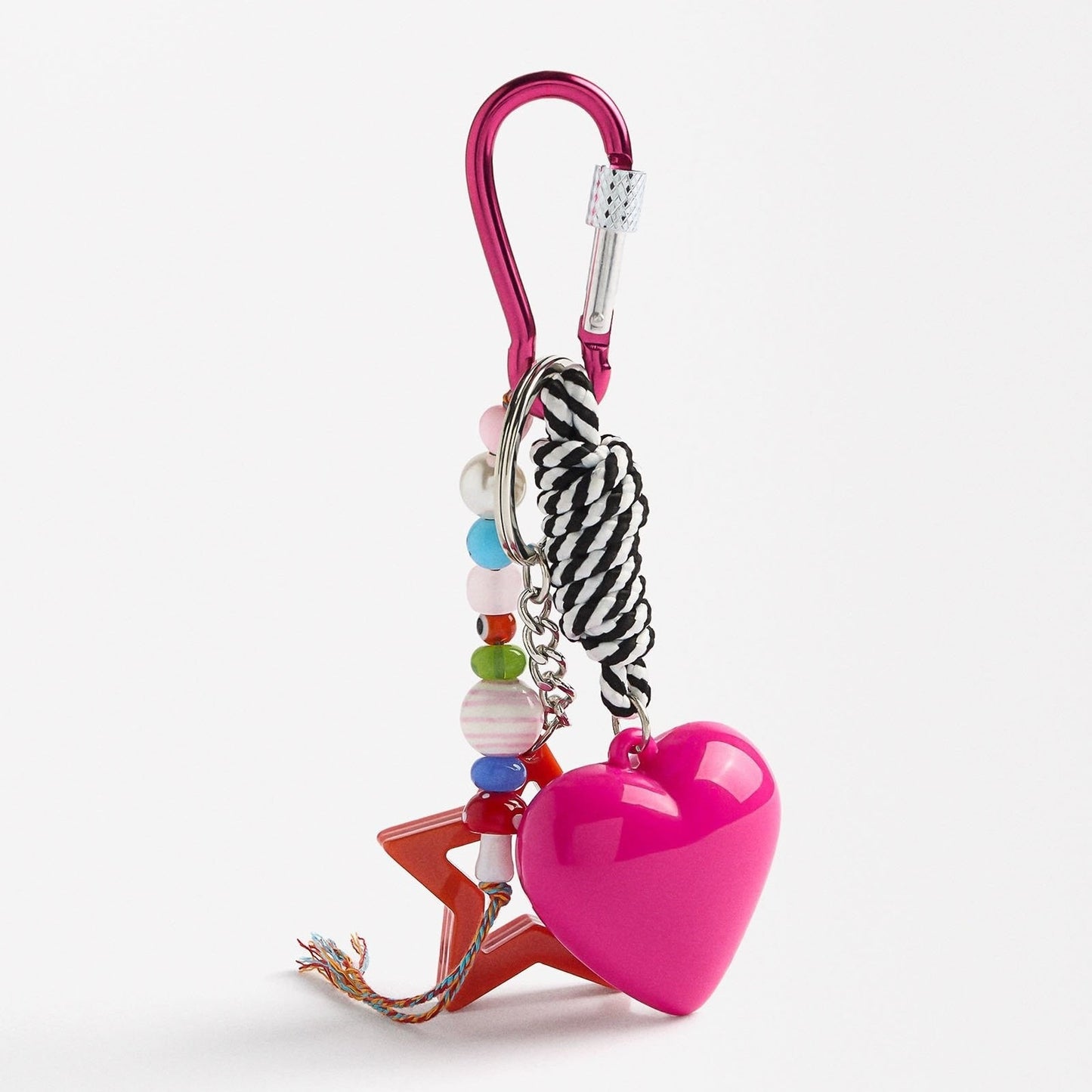 18K Gold Plated Zinc Alloy Heart Floral Charm Bar for Women