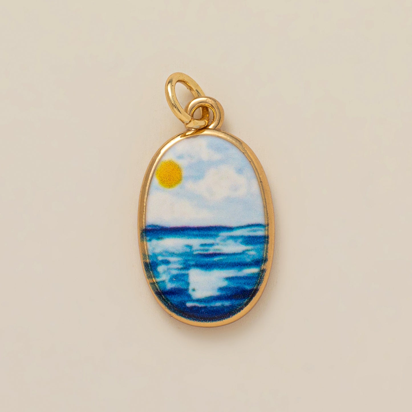 Elegant Casual Colorful Drip Oil Plated Brass Geometric Heart Floral Pendant Necklace for Unisex