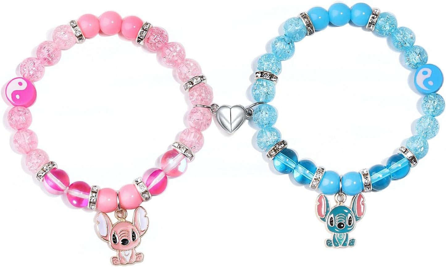 Sweet Heart Animal Shape Alloy Rhinestone Charm Bracelet for Couples