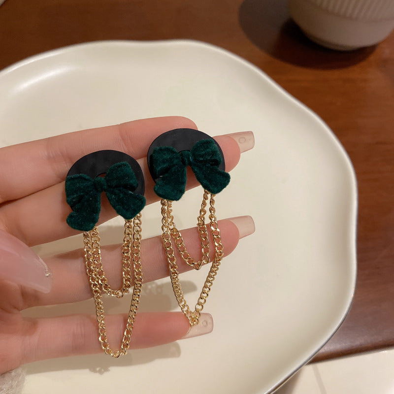Pendientes de Ángel Retro Artísticos Ovalados con Incrustaciones de Pedrería para Mujer con Base de Cobre y Diseño Geométrico