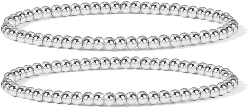 Bohemian Minimalist Geometric Plated Alloy Cuban Link Chain Pearl Bracelet Set for Women