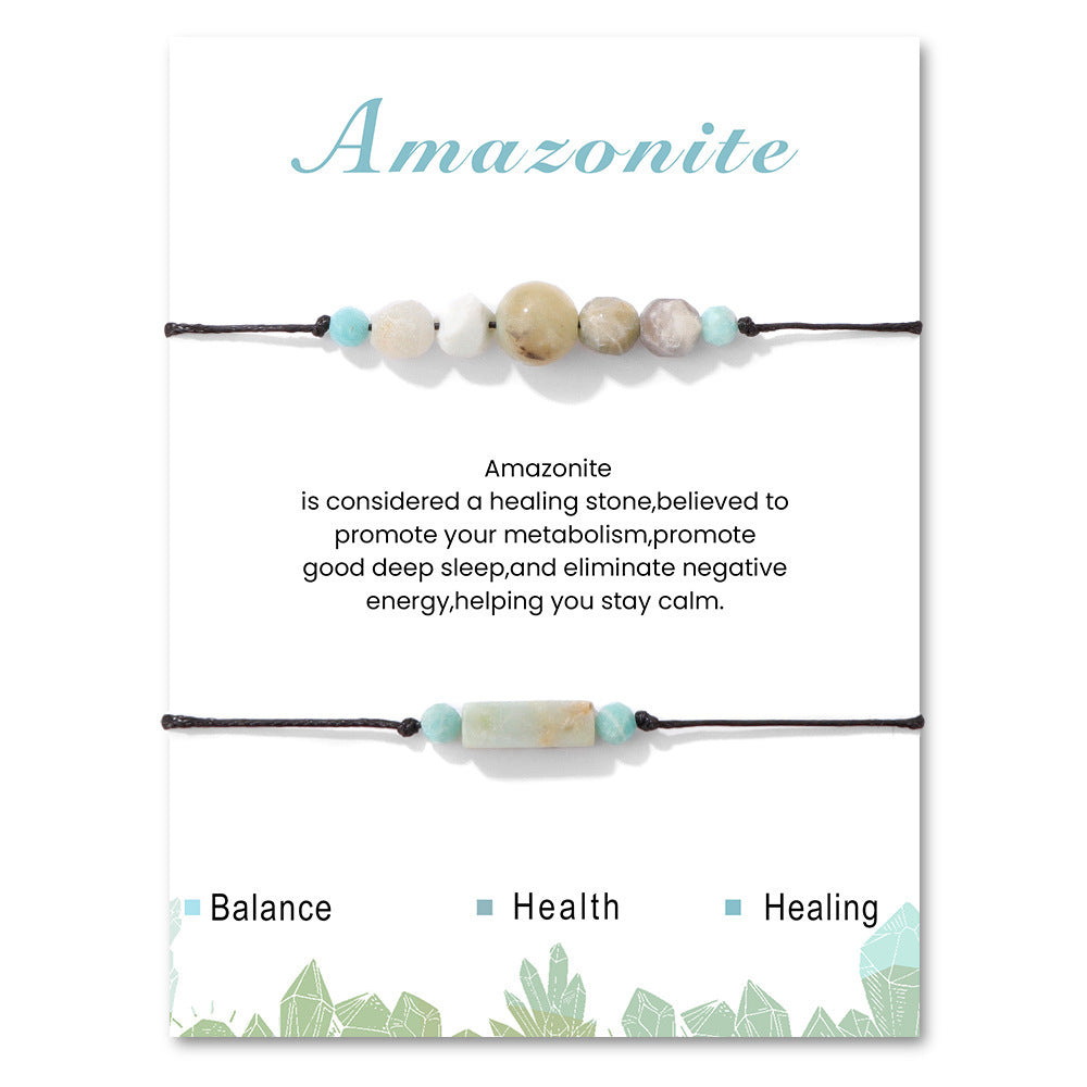 Sweet Natural Stone Agate and Rose Quartz Braided Bracelet for Women