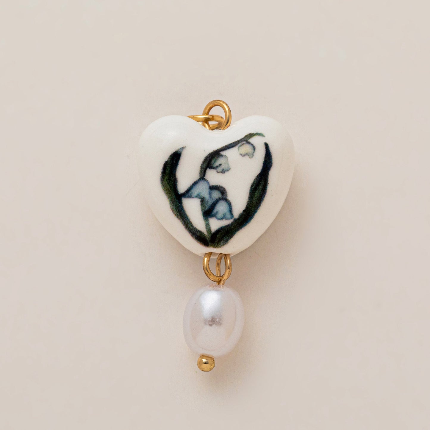 Vintage 18K Gold Plated Brass Heart Flower Charm Bar Pendant Paperclip Chain Necklace Unisex