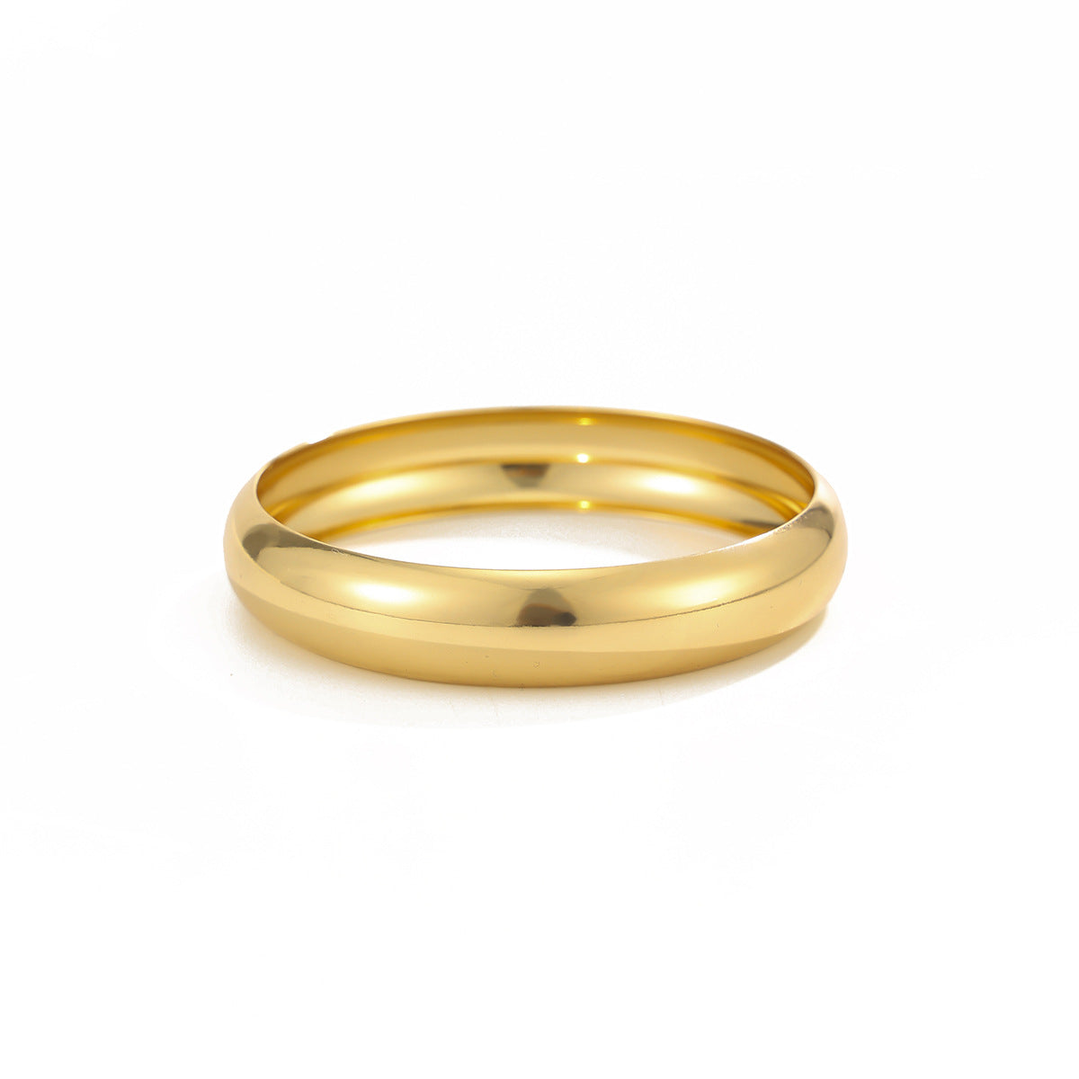 Minimalist Round PVD Polished Stainless Steel Bangle Bracelet