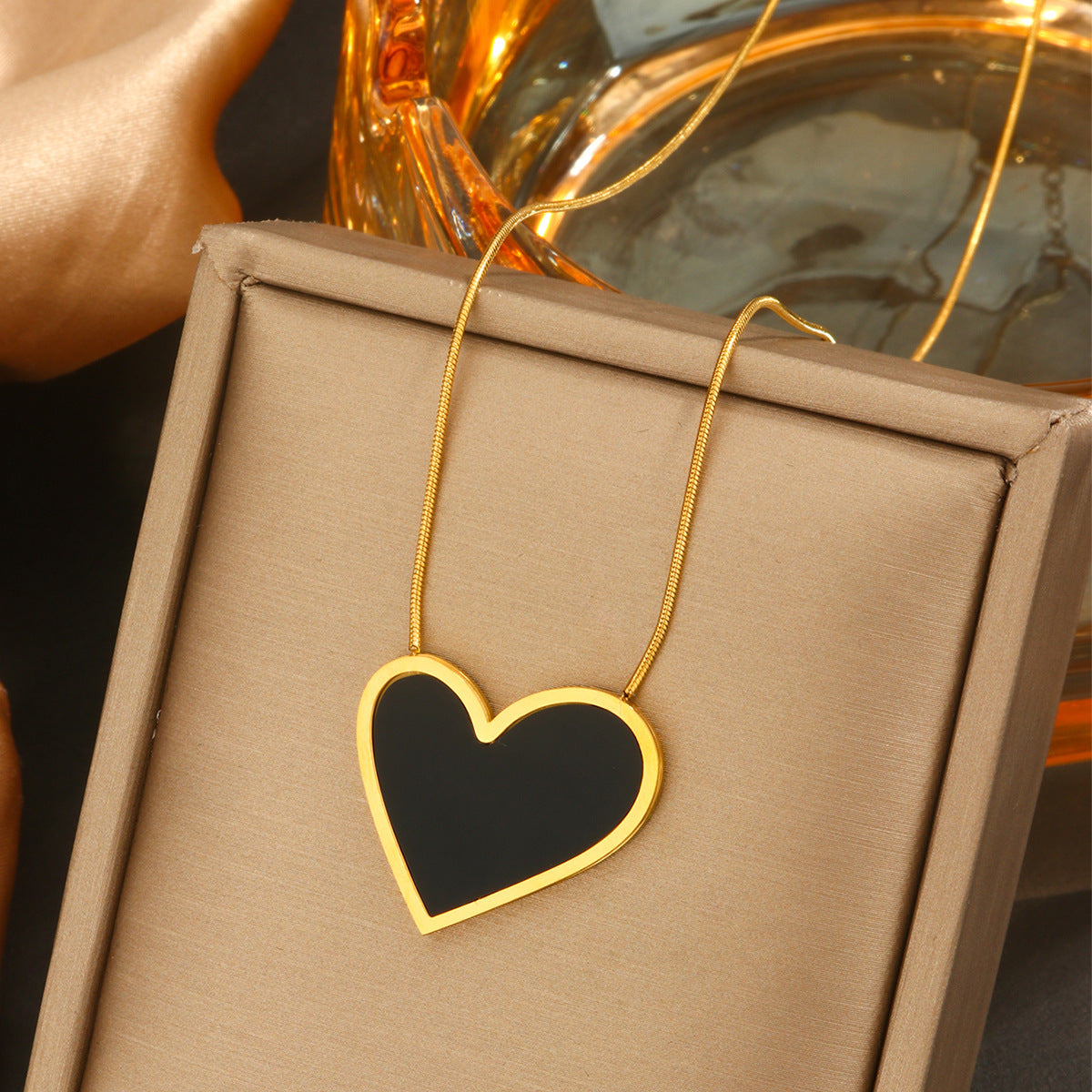 Elegant Titanium Steel Plated Multi-Layer Necklace with Heart Star Floral Geometric and Letter Pendants for Women