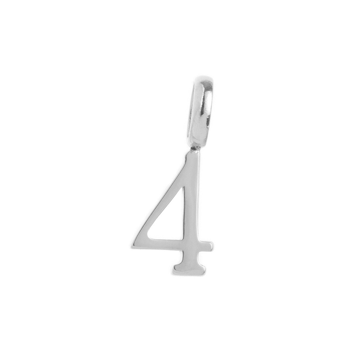 Minimalist 18K Gold Plated Titanium Steel Number Charm Bar