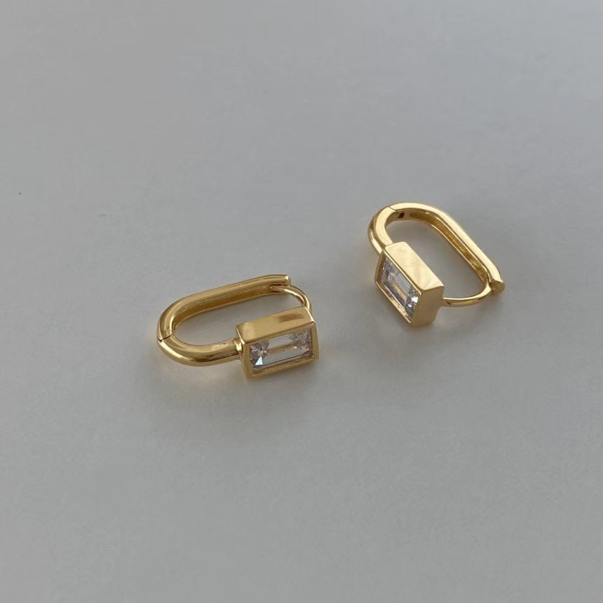 Pendientes Minimalistas de Plata de Ley 925 con Forma de Gota de Agua y Perla Incrustada para Mujer