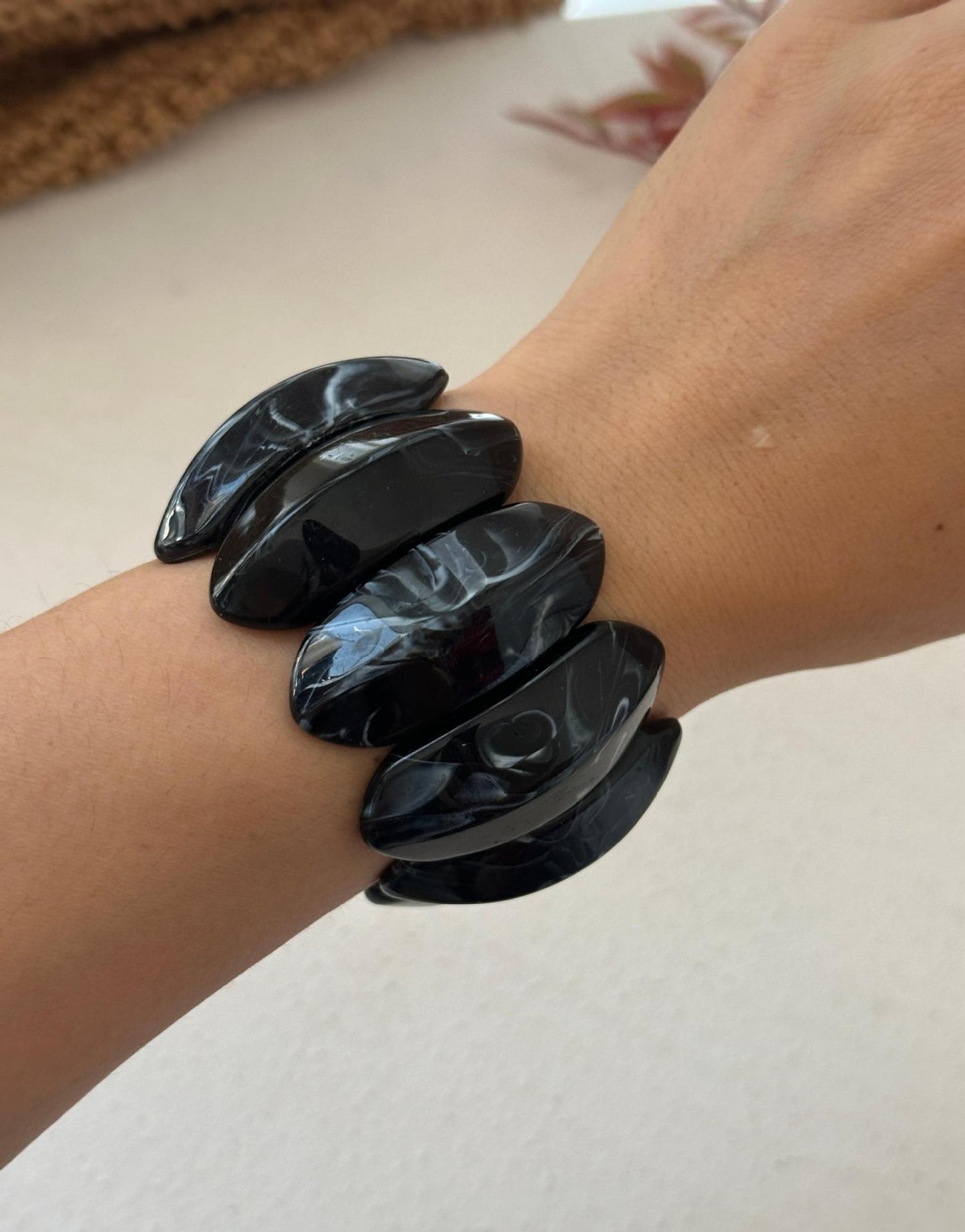 Geometric Gradient Resin Plated Bracelet