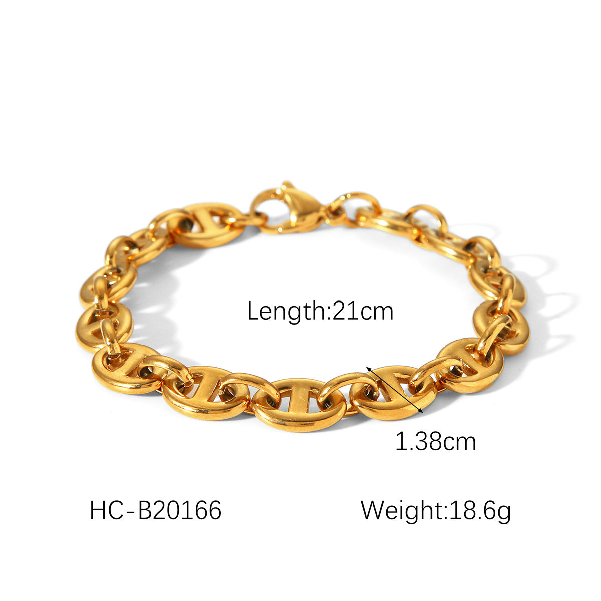 Bracciale in acciaio inossidabile geometrico stile INS con catena a corda ritorta, catena a lama, catena Figaro e catena Snake placcate in oro 18 carati