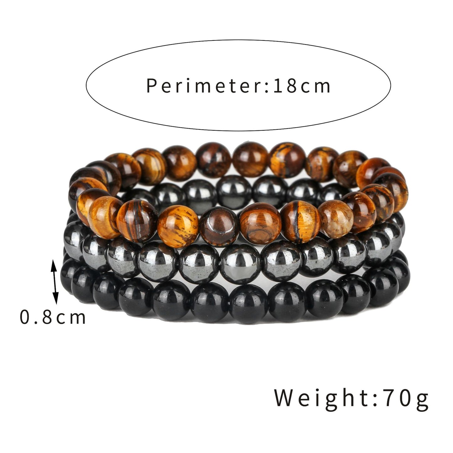 Minimalist Geometric Agate Plated Stretch Bracelet