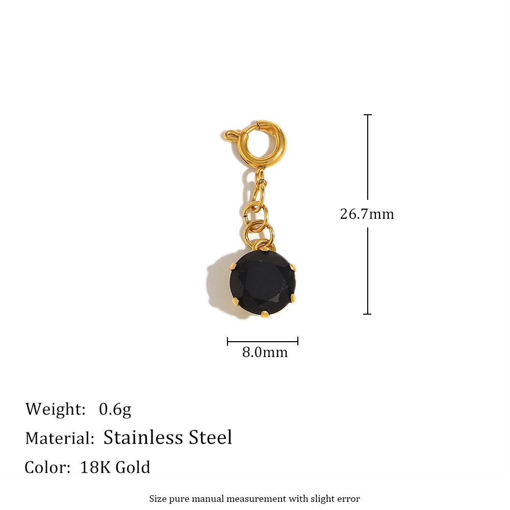 Geometric Heart Pendant with Spring Clasp in Stainless Steel Plated with 18K Gold for Fashionable Office Wear