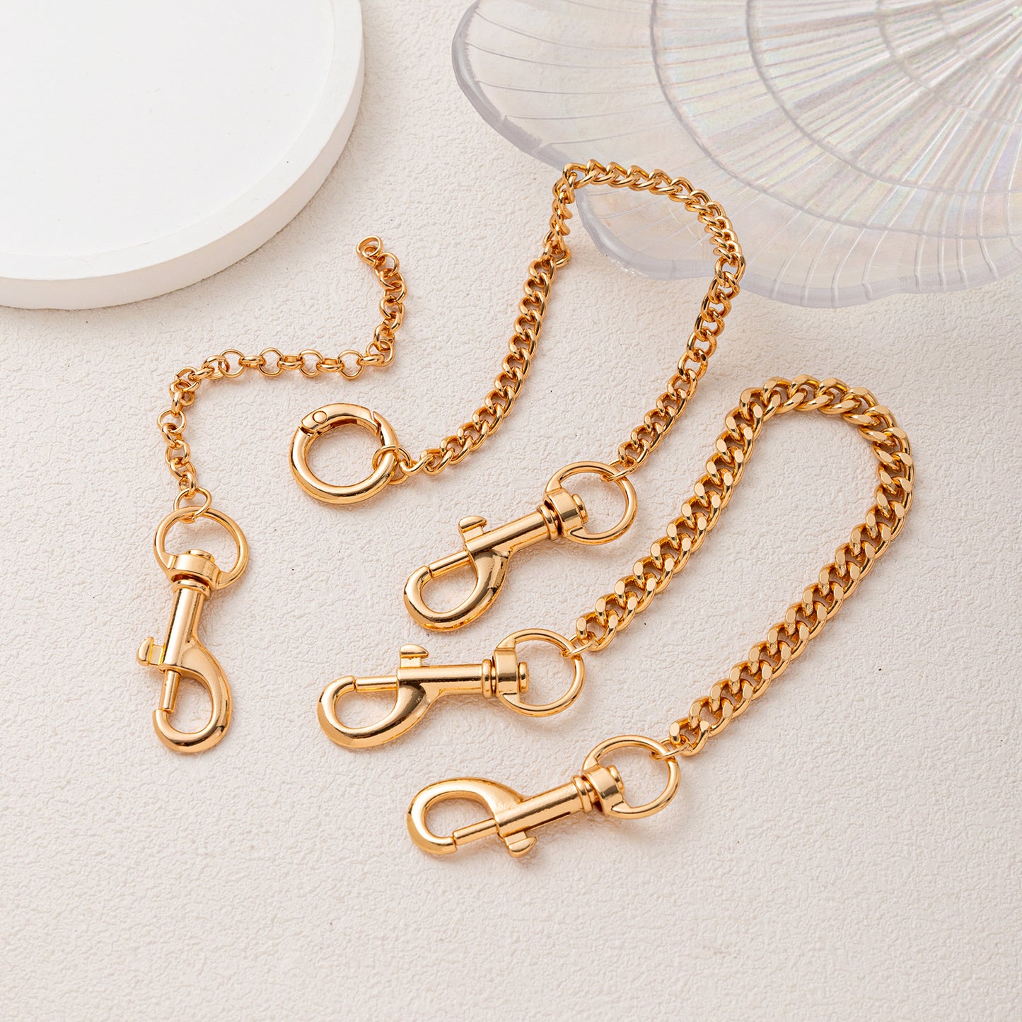 Vintage Elegant Heart Teardrop Alloy Plated Bag Charm with Cable Chain