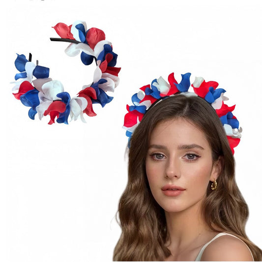 Sweet Floral Fabric Headband for Independence Day Party