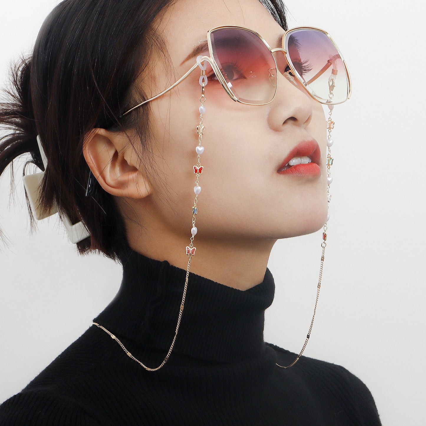 Elegant Colorful Butterfly Metal Chain for Women