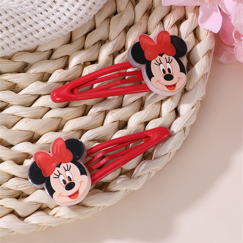 Cute Bow-Shaped Hair Clip for Girls with Wavy Texture and Ruffled Detail, Metal Hairpin for Children Aged 3-10 Years