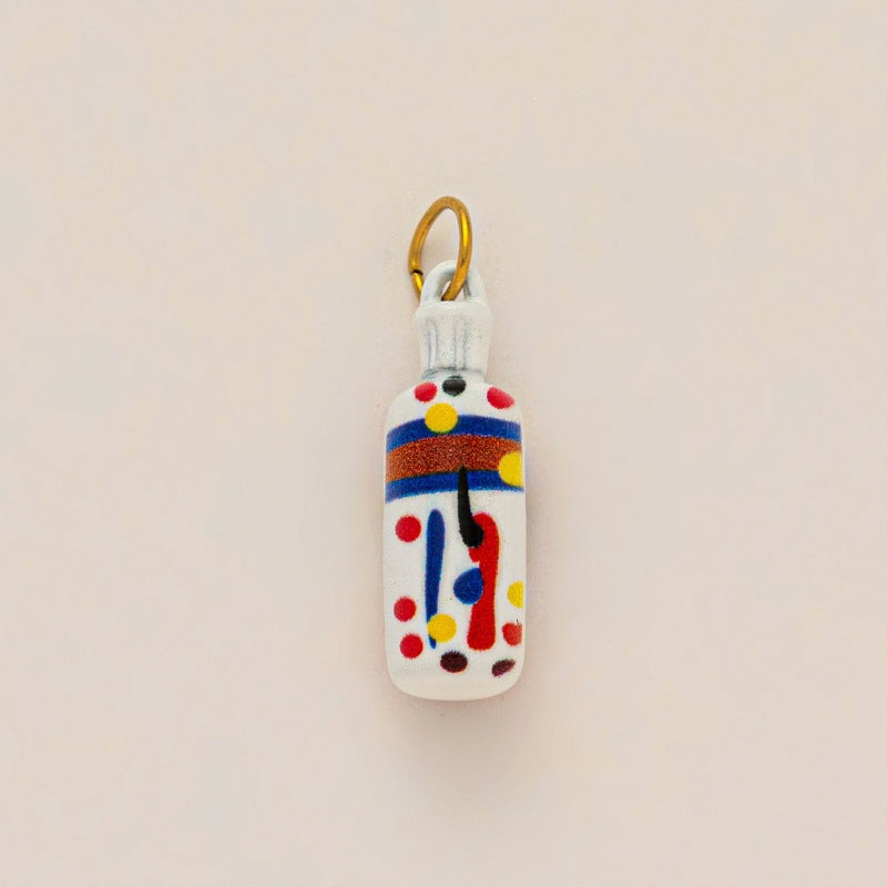Colorful Fruit Pattern Resin Plated Charm Bar for Bag