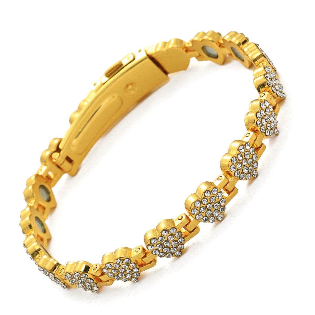 Bracciale Minimalista Magnetico Regolabile a Forma di Foglia in Lega di Zinco Placcato con Design Geometrico per Donna e Uomo