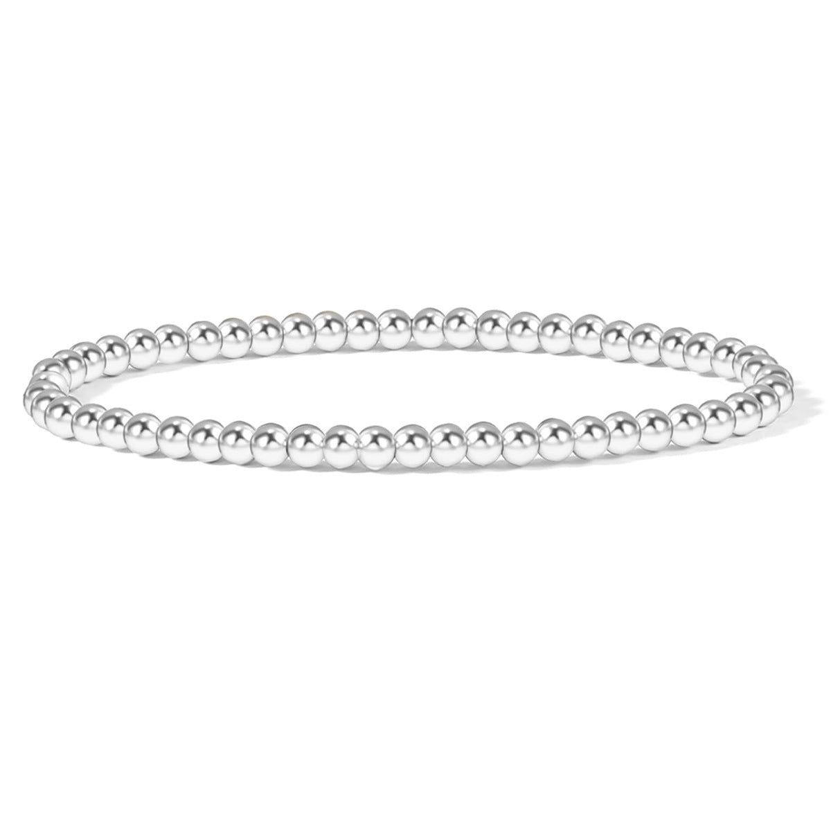 Elegant Gold Plated Hematite Elastic Bracelet with Baroque Imitation Pearls Geometric Multi-Layer Design for Women